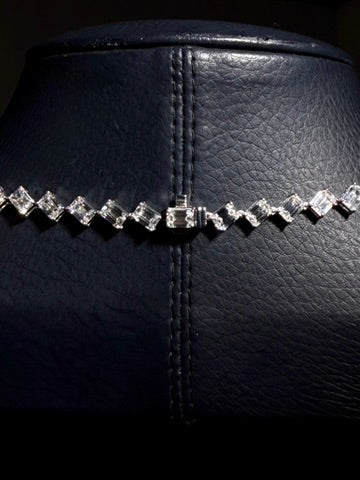 Emerald-Cut Diamond Tennis Necklace
