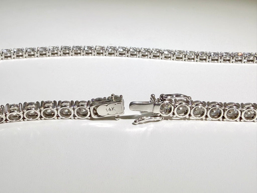 Classic Lab Diamond Tennis Necklace