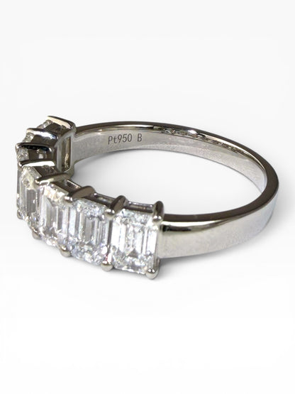 Emerald-Cut Diamond Band Ring