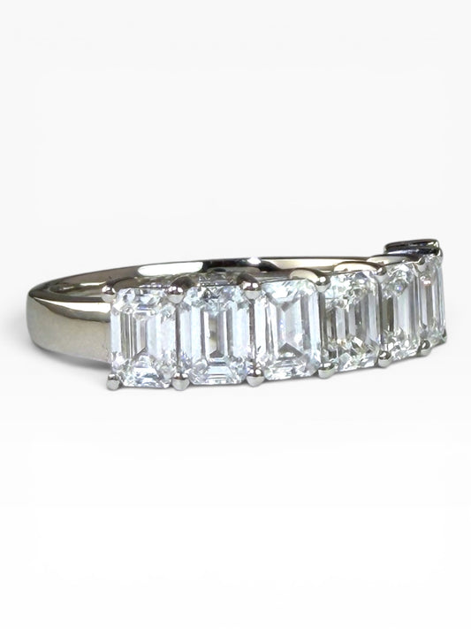 Emerald-Cut Diamond Band Ring