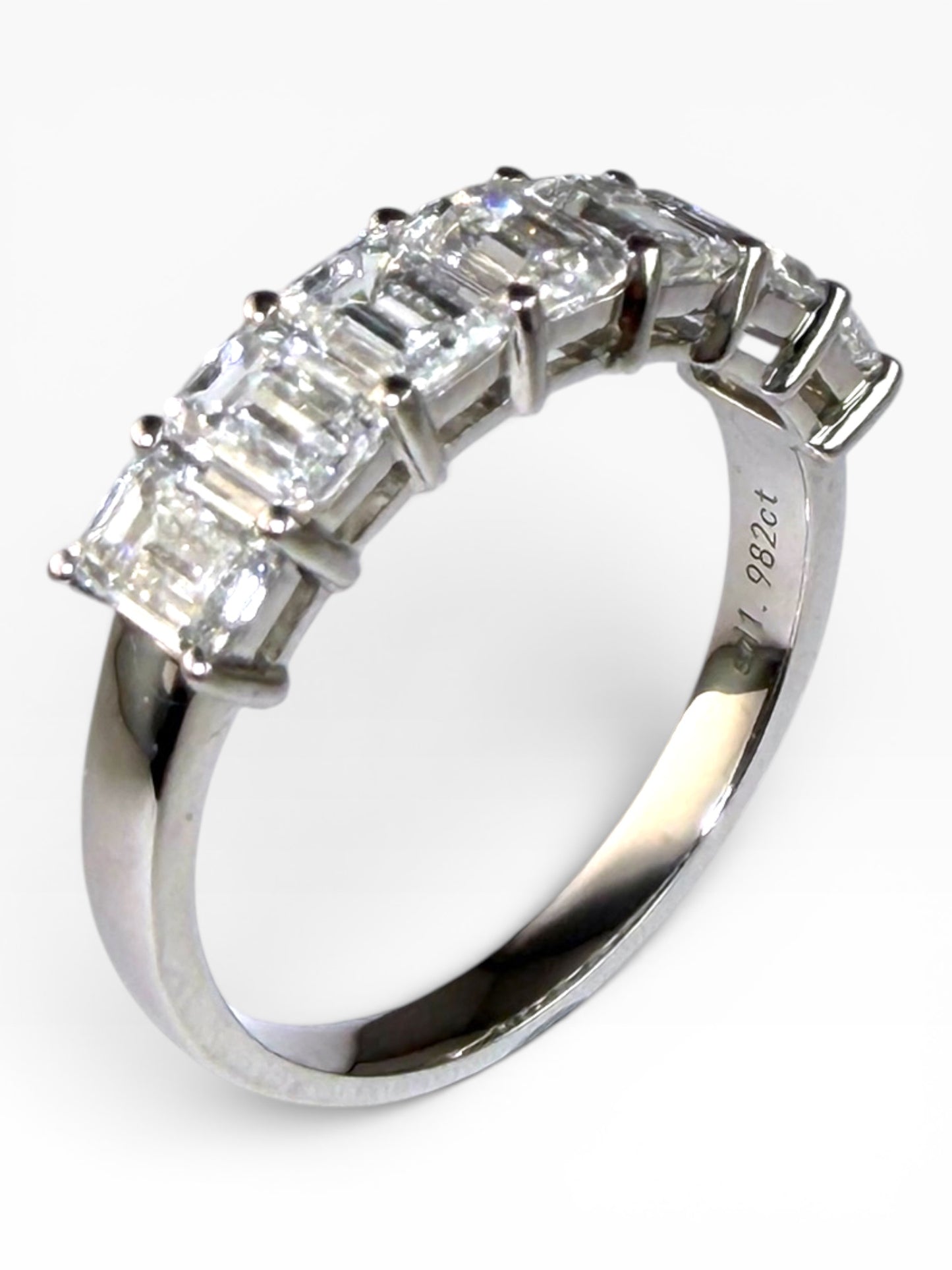 Emerald-Cut Diamond Band Ring