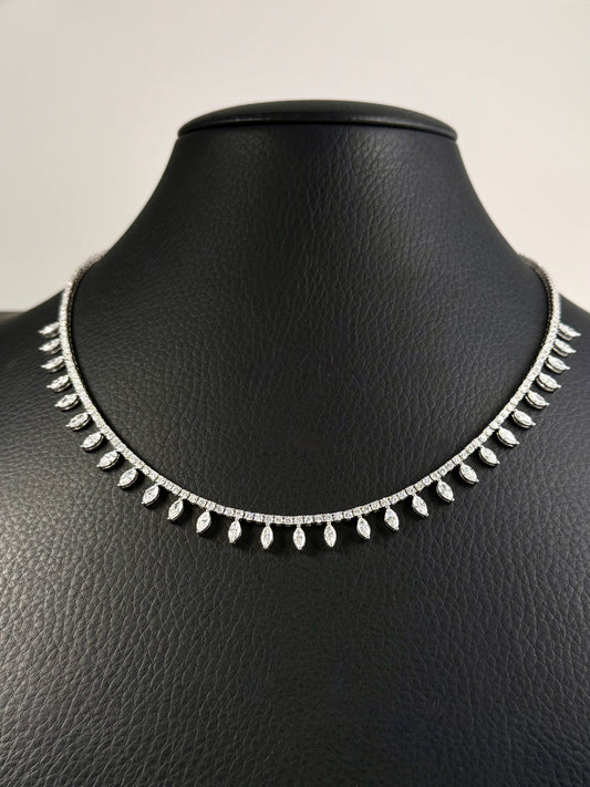 Lab Diamond Fringe Necklace